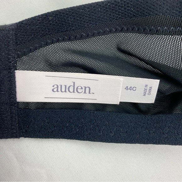 Auden The Sublime Bra 44C Black Lace Plunge Coverage Push Up Underwire NEW - Picture 10 of 11
